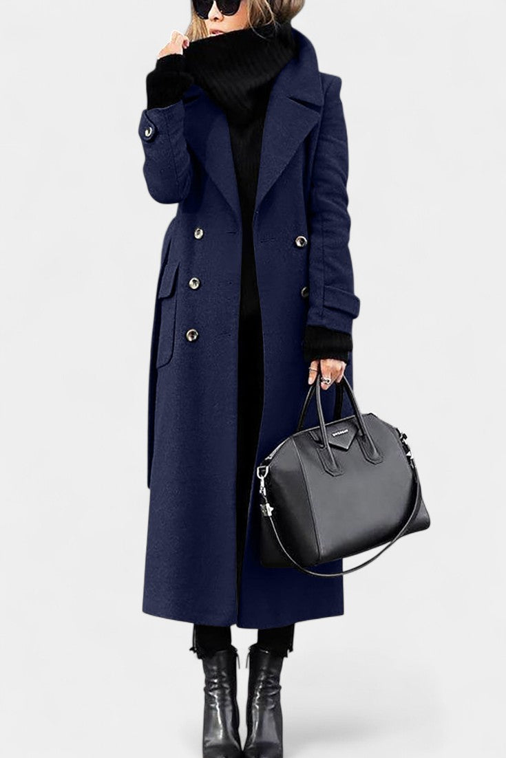 Beatrice™ | Tailored Double-Breasted Long Coat