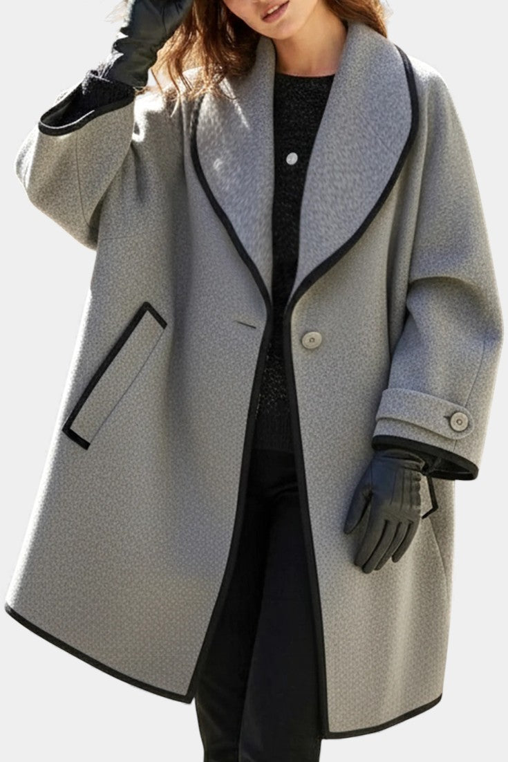 Dawnbury™ | Wide-Collar Statement Coat