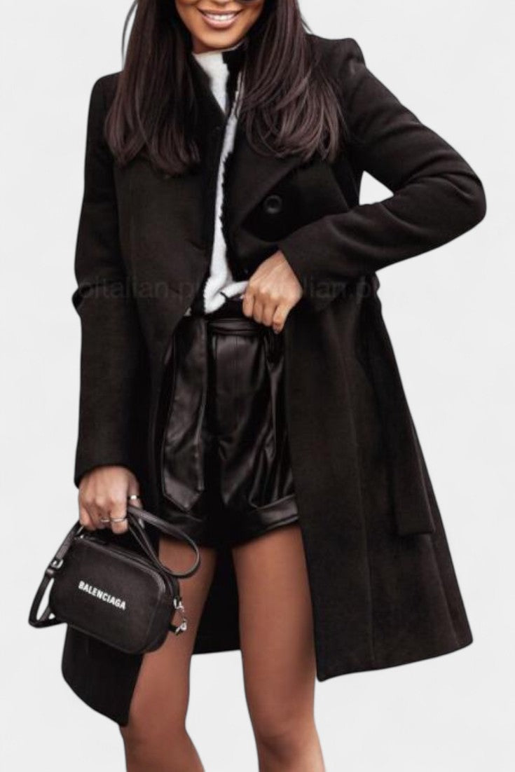 Velvaine™ | Belted Longline Coat