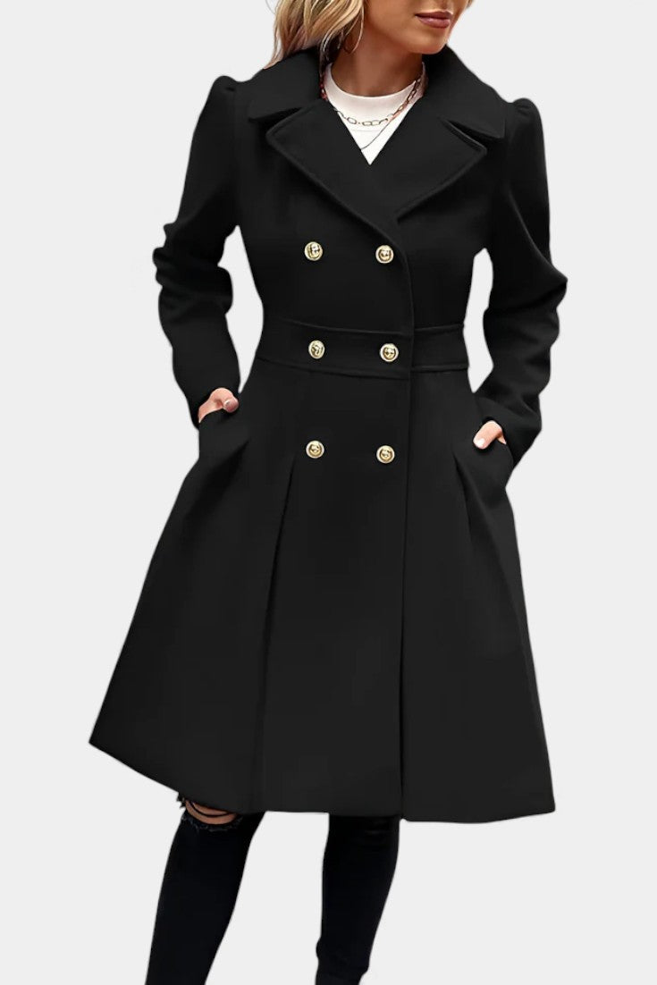 Lourella™ | Double-Breasted A-Line Coat