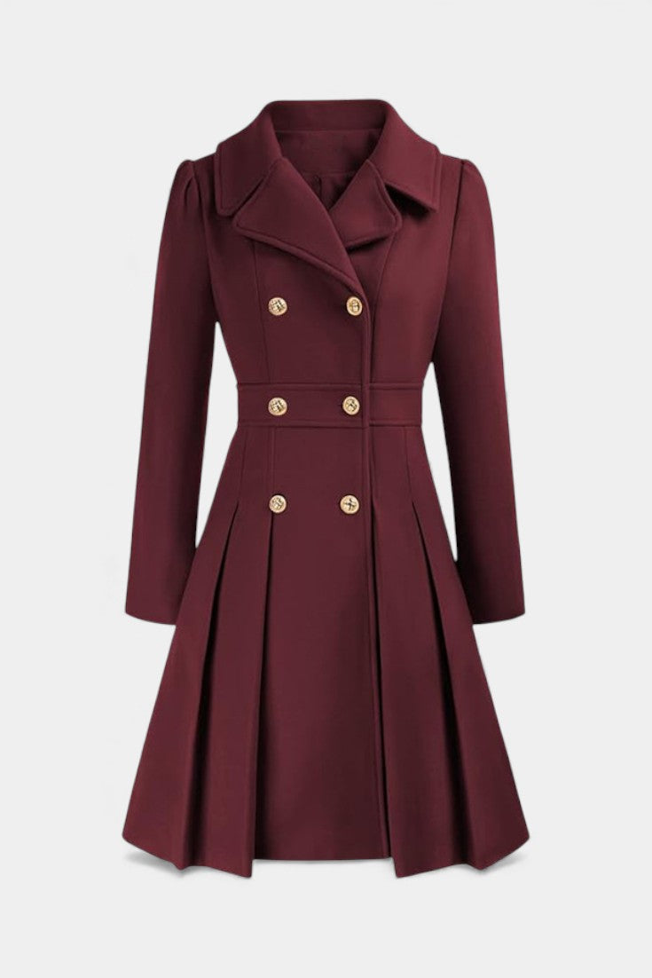 Lourella™ | Double-Breasted A-Line Coat