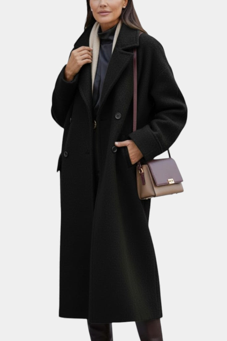Arlette™ | Oversized Double-Breasted Long Coat