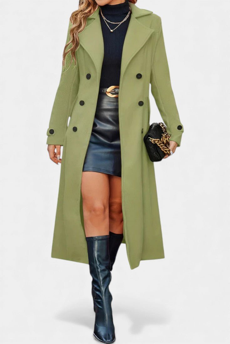 Ottilie™ | Tailored Double-Breasted Long Coat