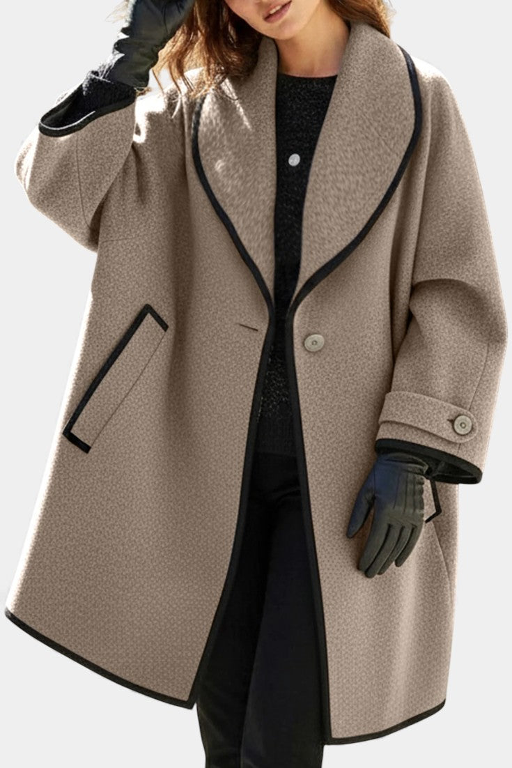 Dawnbury™ | Wide-Collar Statement Coat