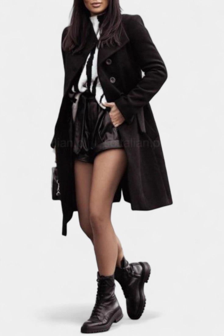 Velvaine™ | Belted Longline Coat