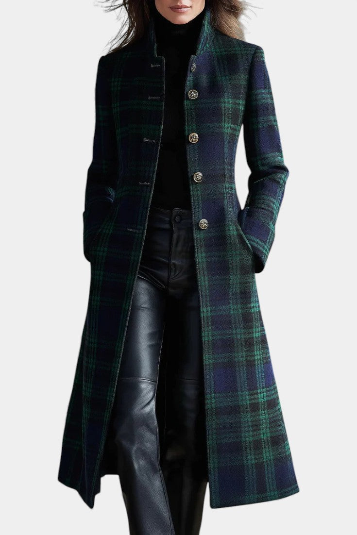 Ivelara™ | Tailored Check Midi Coat