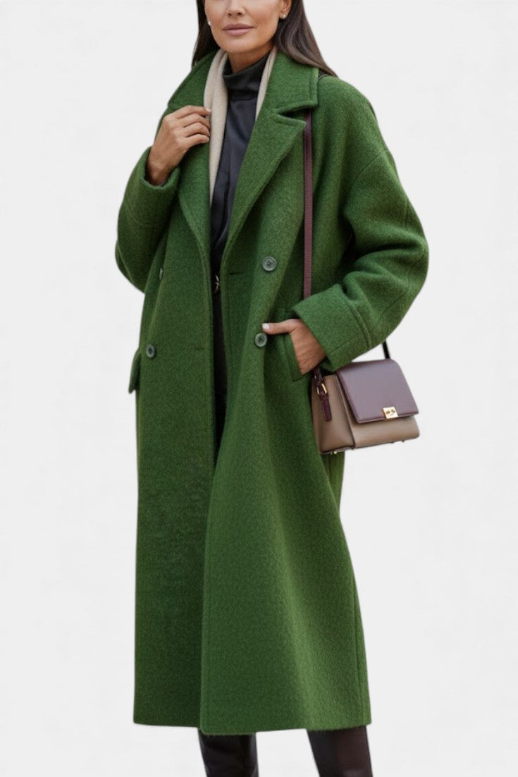 Arlette™ | Oversized Double-Breasted Long Coat