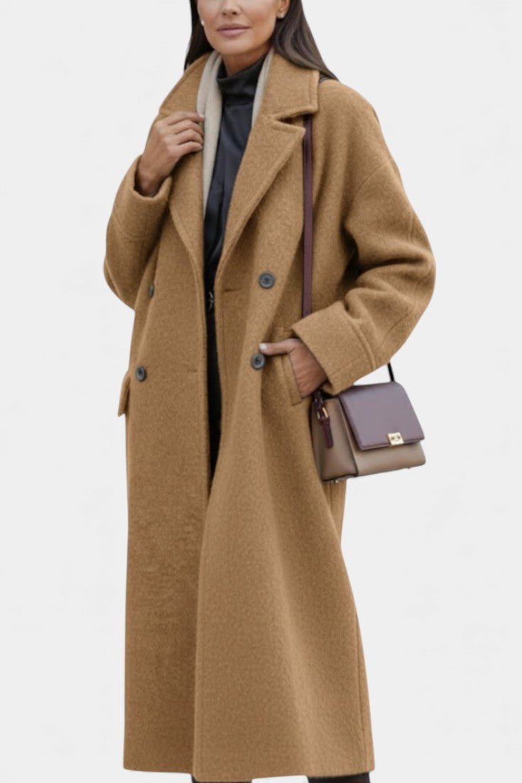 Arlette™ | Oversized Double-Breasted Long Coat