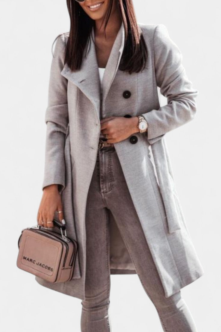 Velvaine™ | Belted Longline Coat