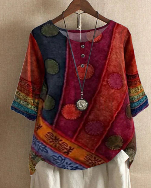 Gwendara™ | Boho Print Top