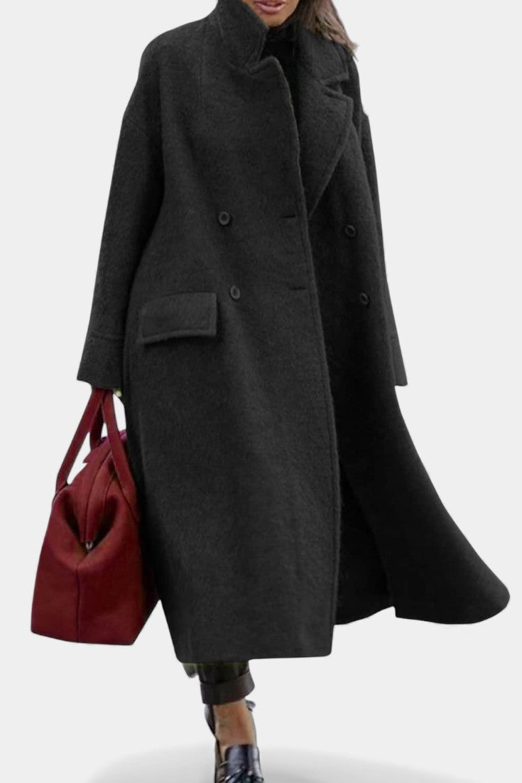 Arlette™ | Oversized Double-Breasted Long Coat