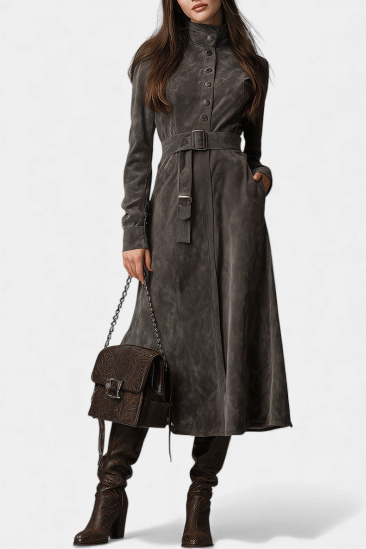 Lexara™ | Belted Long Western Coat