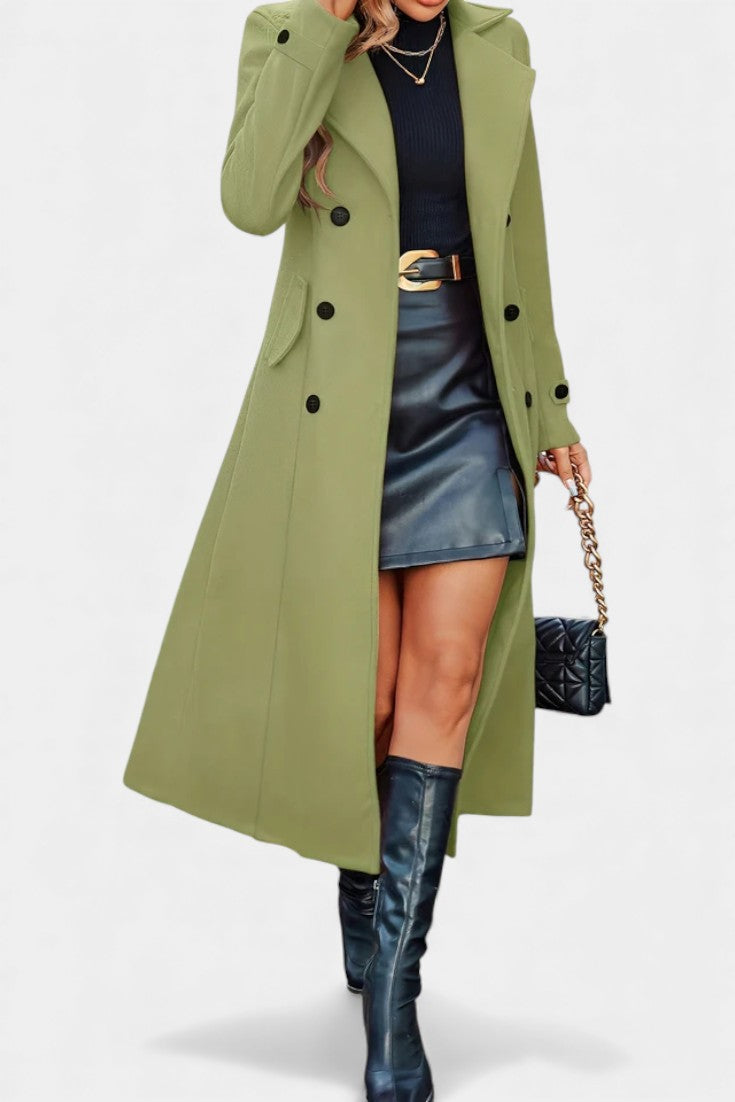 Ottilie™ | Tailored Double-Breasted Long Coat