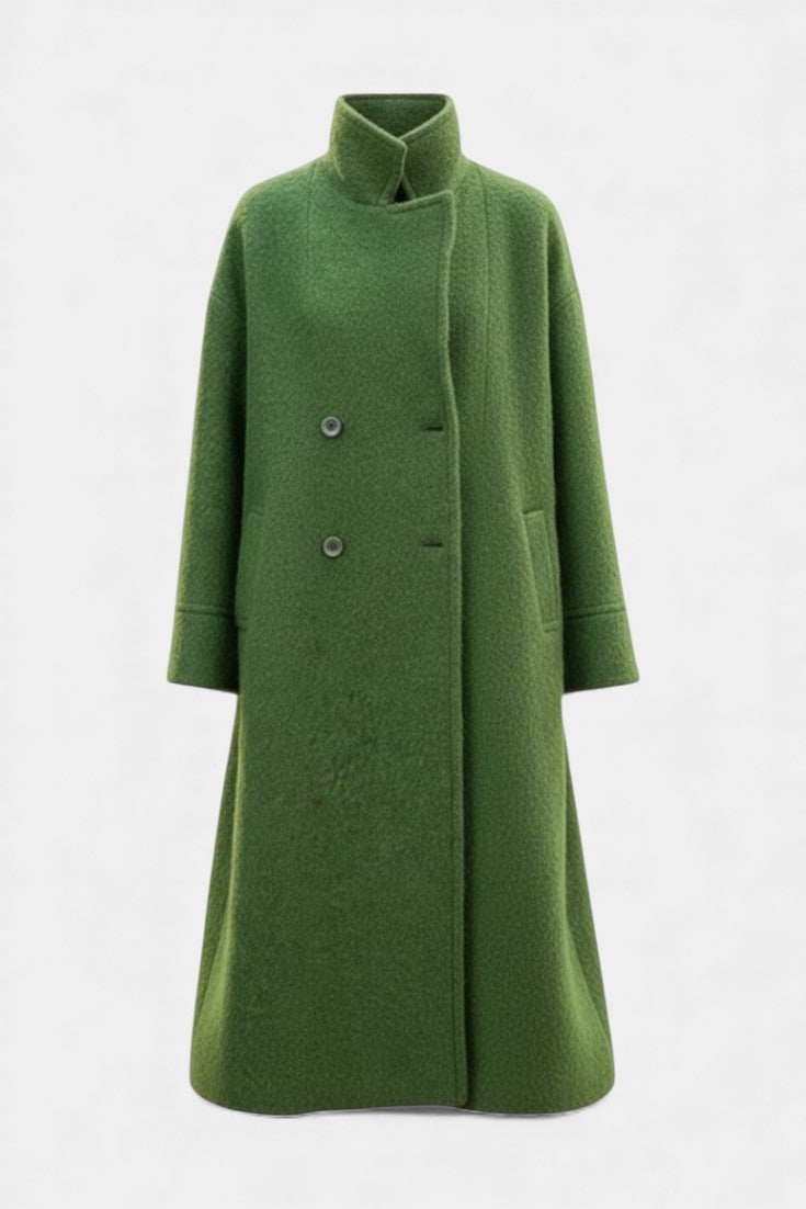 Arlette™ | Oversized Double-Breasted Long Coat