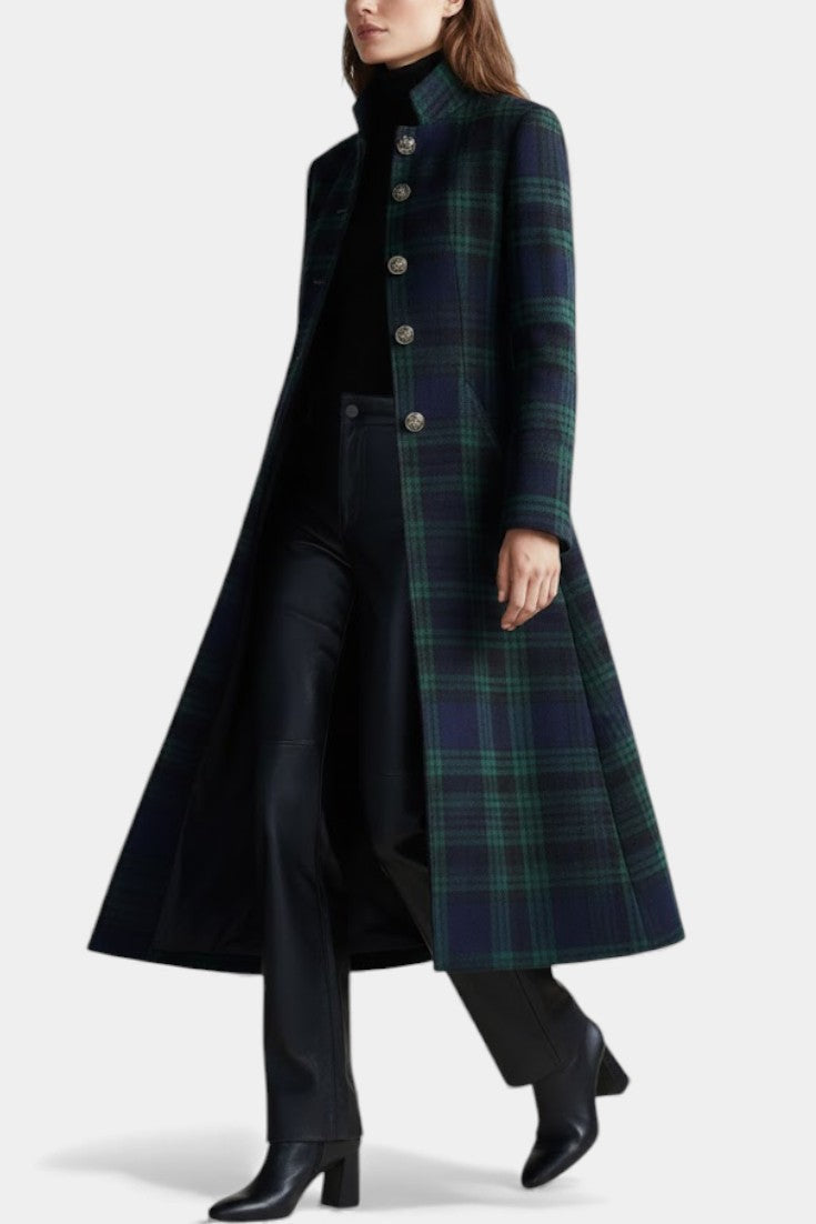 Ivelara™ | Tailored Check Midi Coat