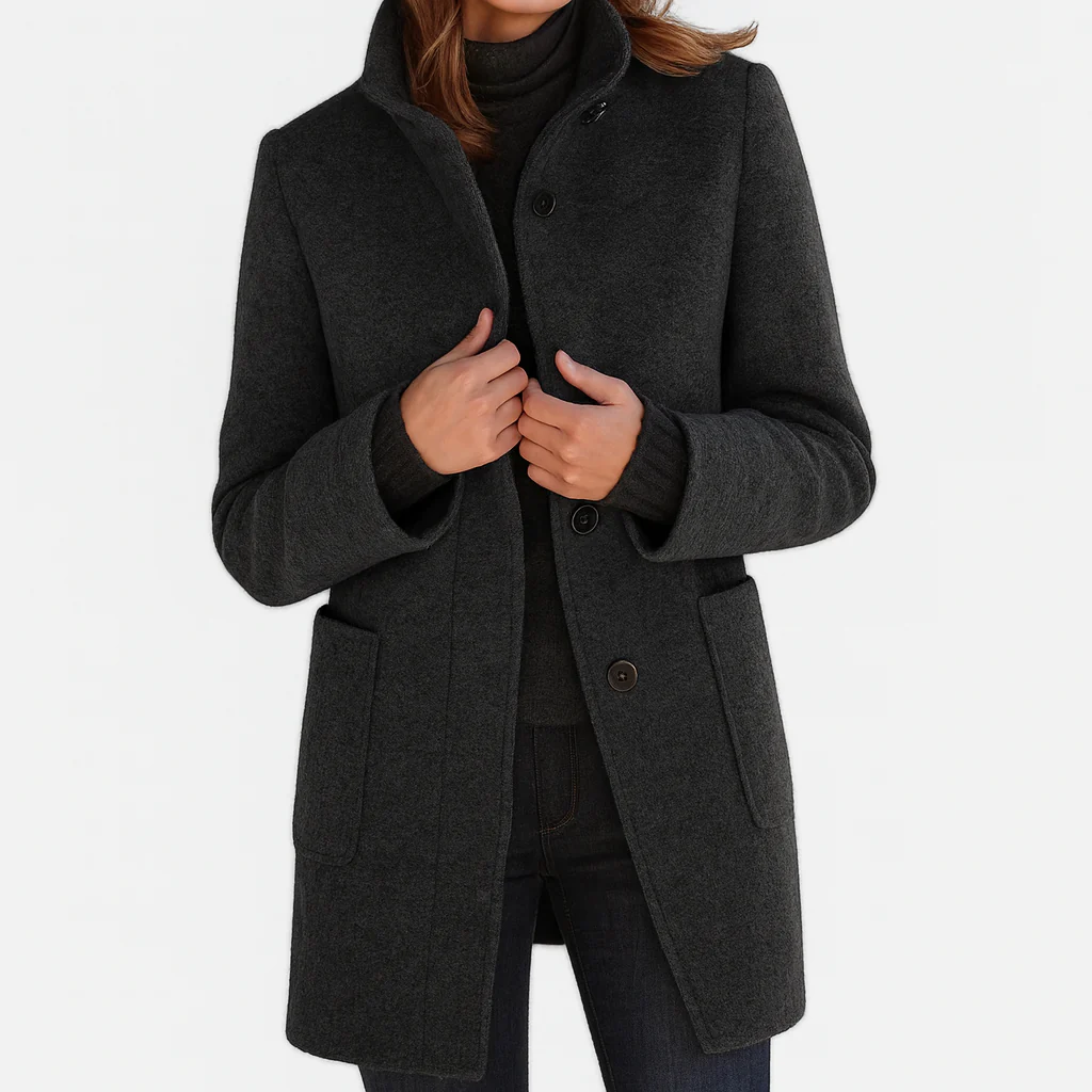 Seraphina™ | Warm, Elegant Coat with a Cosy High Collar
