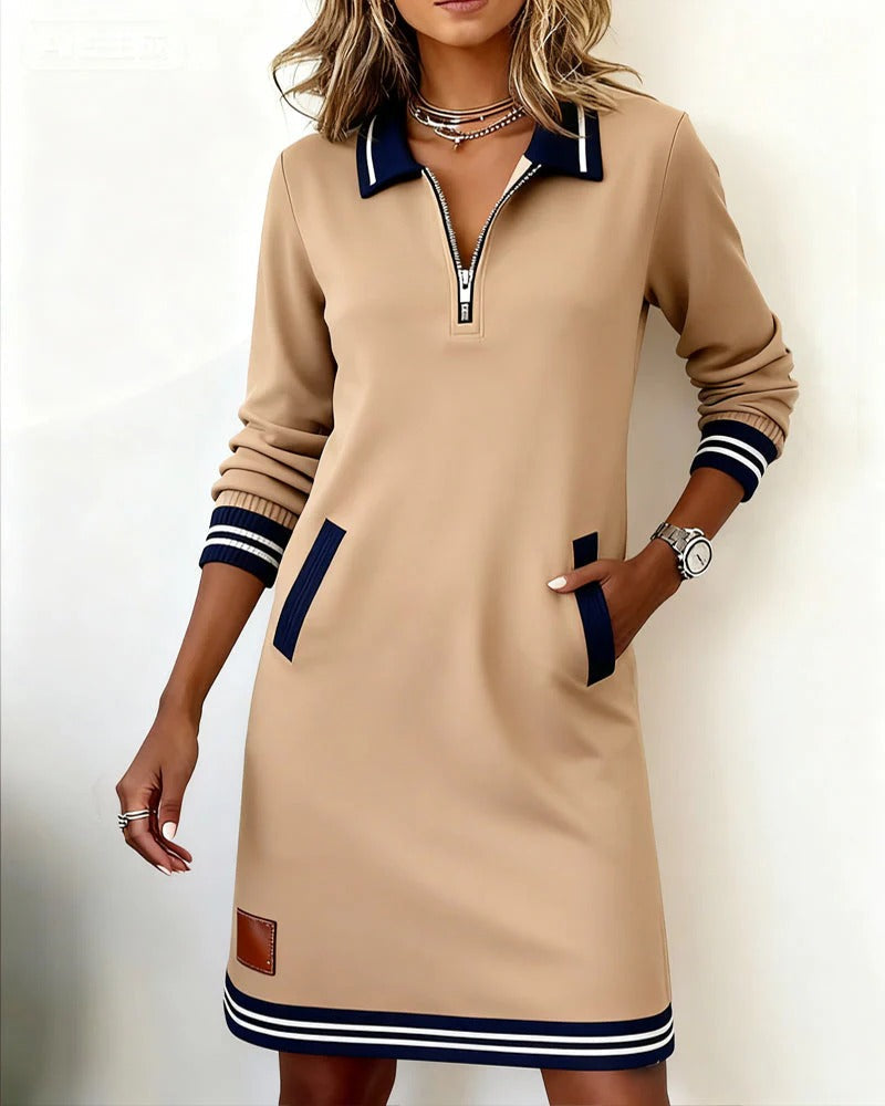 Merritt™ | Zip-Front Lapel Dress