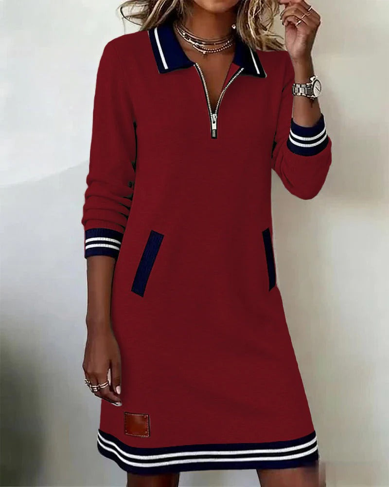 Merritt™ | Zip-Front Lapel Dress