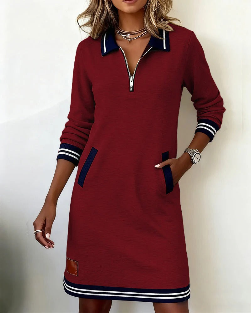 Merritt™ | Zip-Front Lapel Dress