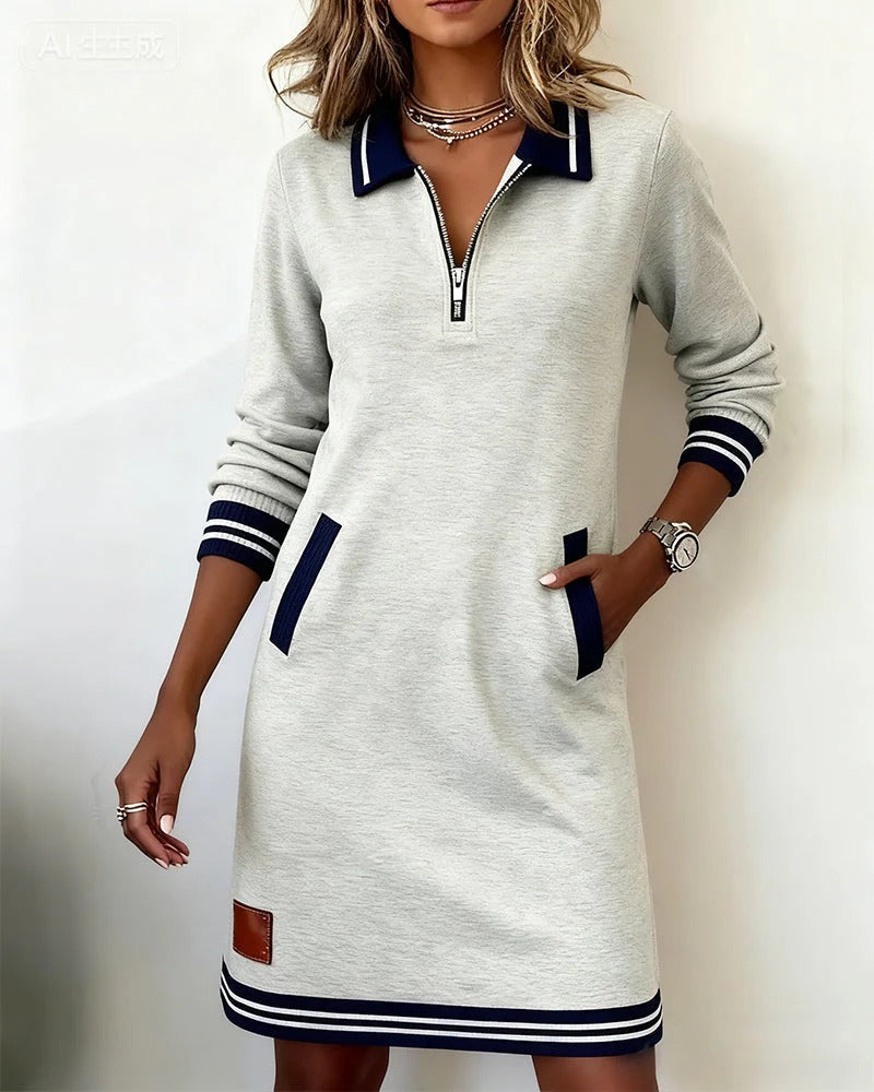 Merritt™ | Zip-Front Lapel Dress