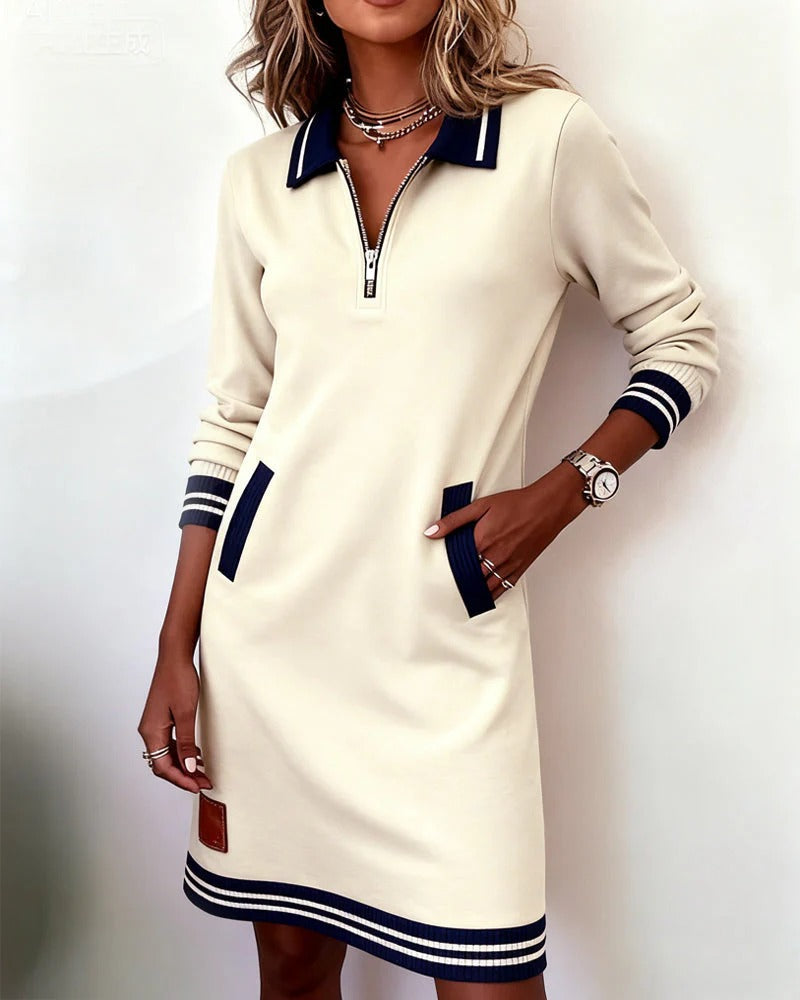 Merritt™ | Zip-Front Lapel Dress