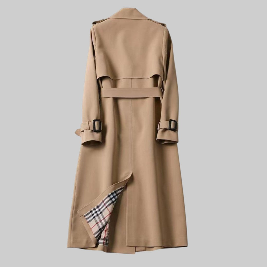 Frederica™ | Elegant Longline Belted Trench Coat