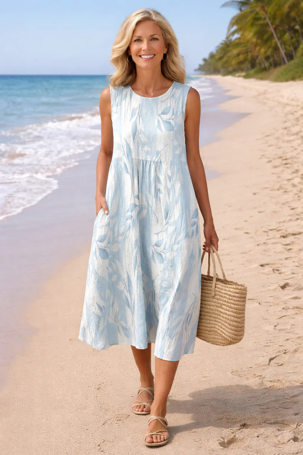 Kaia™ | Leafy Midi Dress