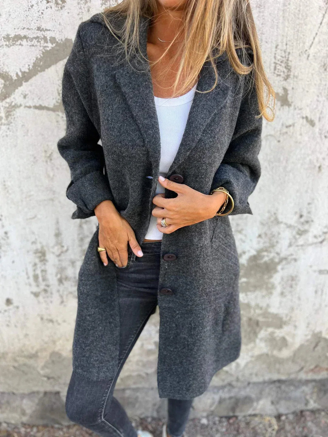 Bailey | Women's Long Casual Lapel Single-Breasted Coat