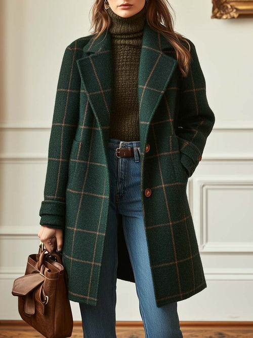 Jennifer Wool Check Coat