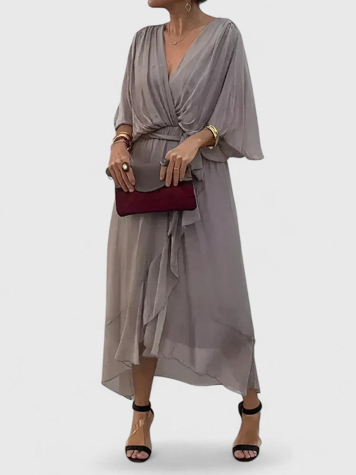 Elegant V Neck Dress