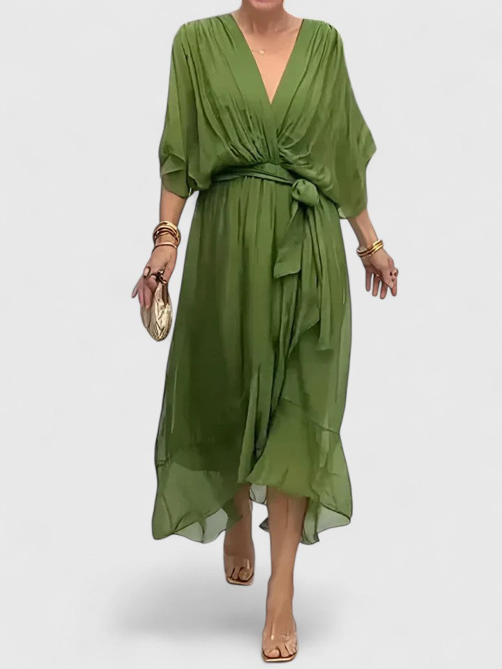 Elegant V Neck Dress