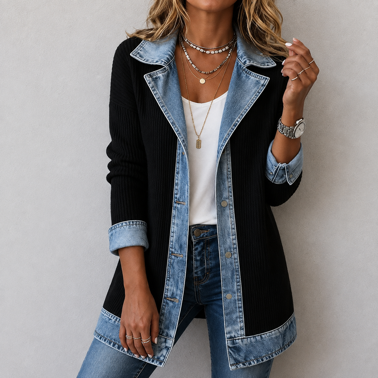 Sheridan™ | Denim Knit Jacket