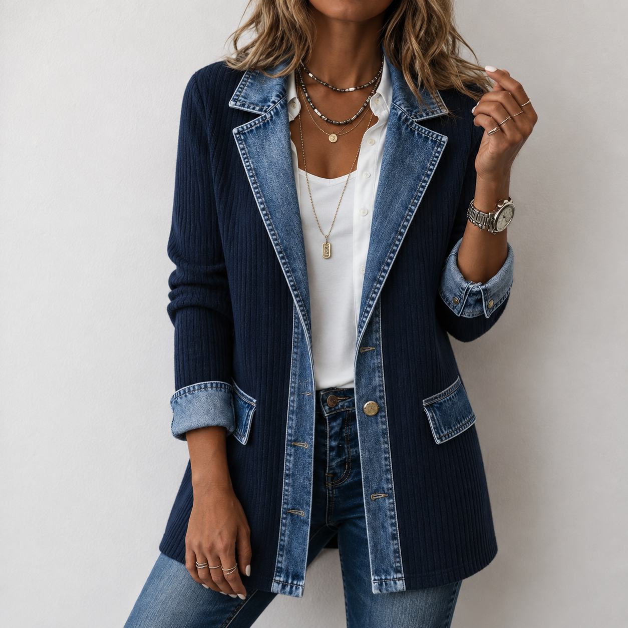 Sheridan™ | Denim Knit Jacket