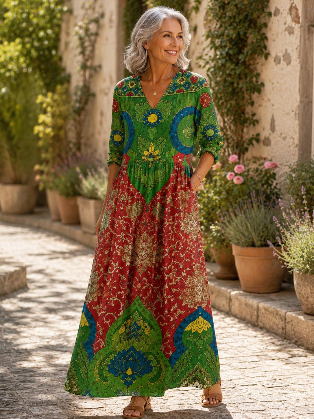 JUDITH | VINTAGE FLORAL MAXI DRESS