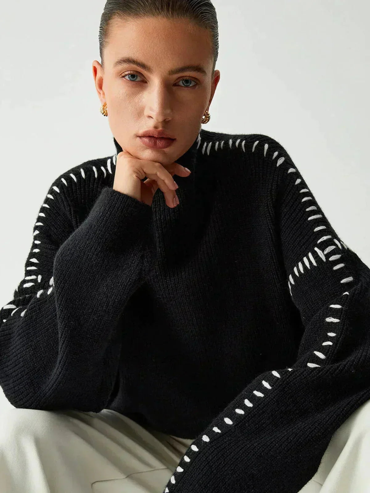 Merritt™ | Oversized Whipstitch Sweater