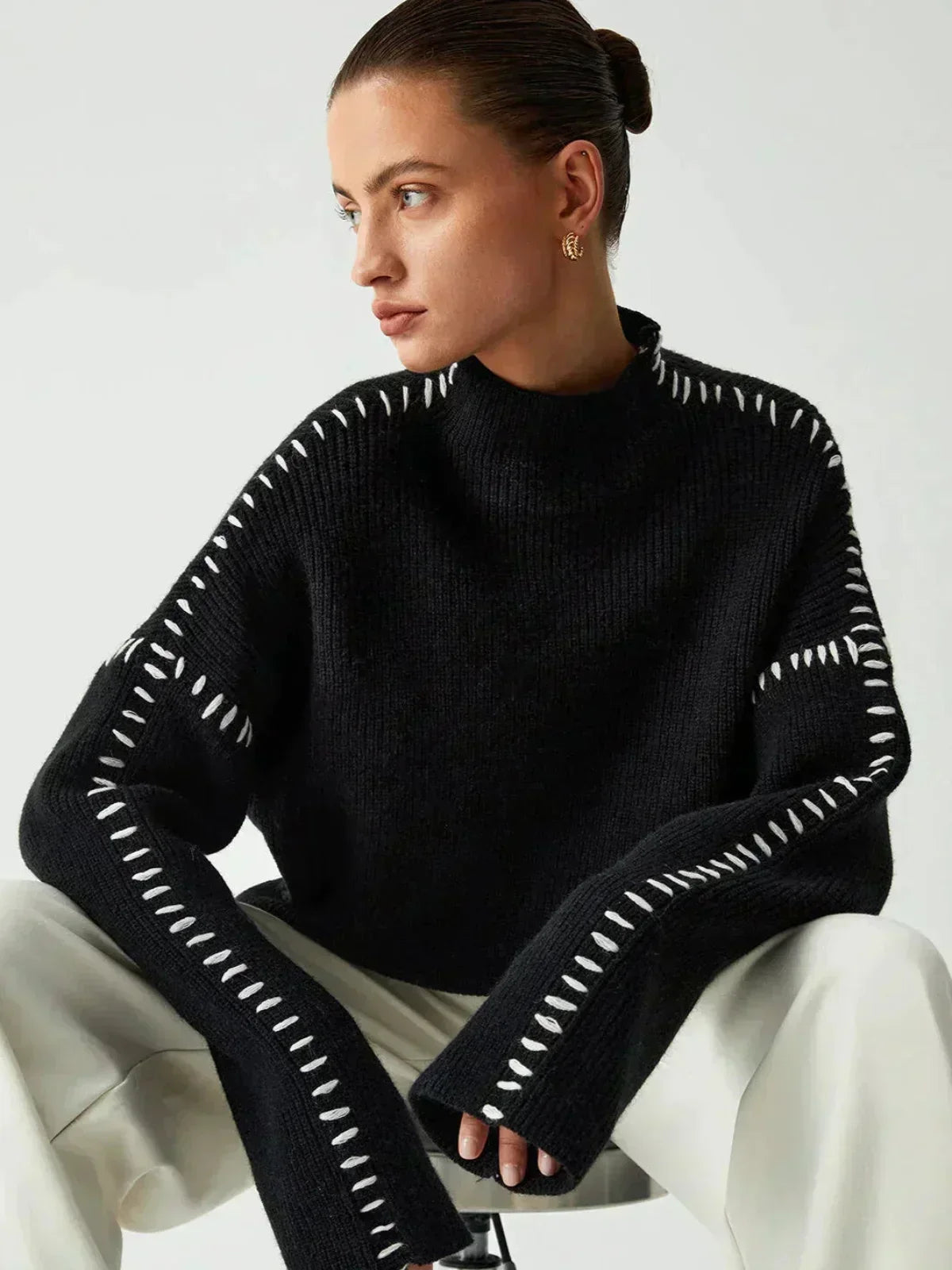 Merritt™ | Oversized Whipstitch Sweater