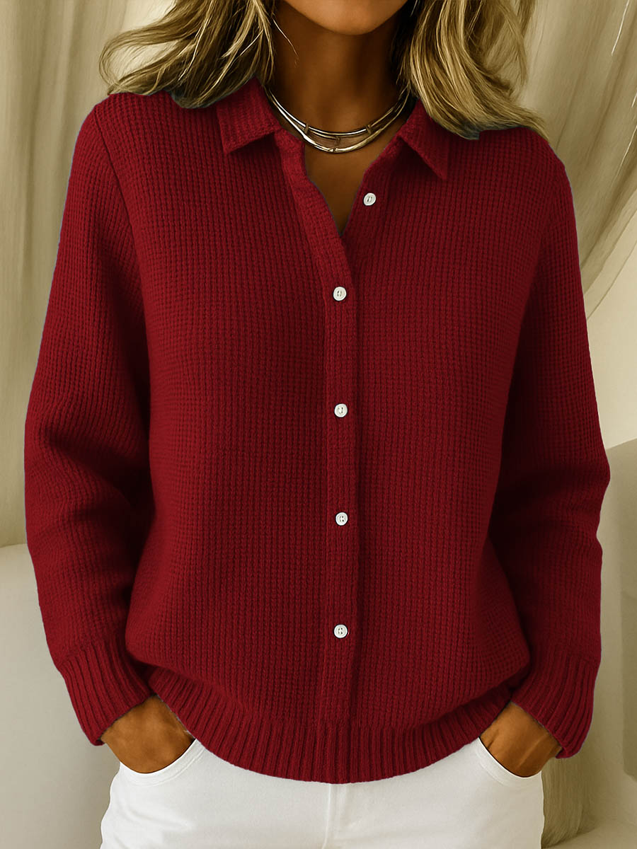 Annika™ | Classic Collared Button-Front Cardigan
