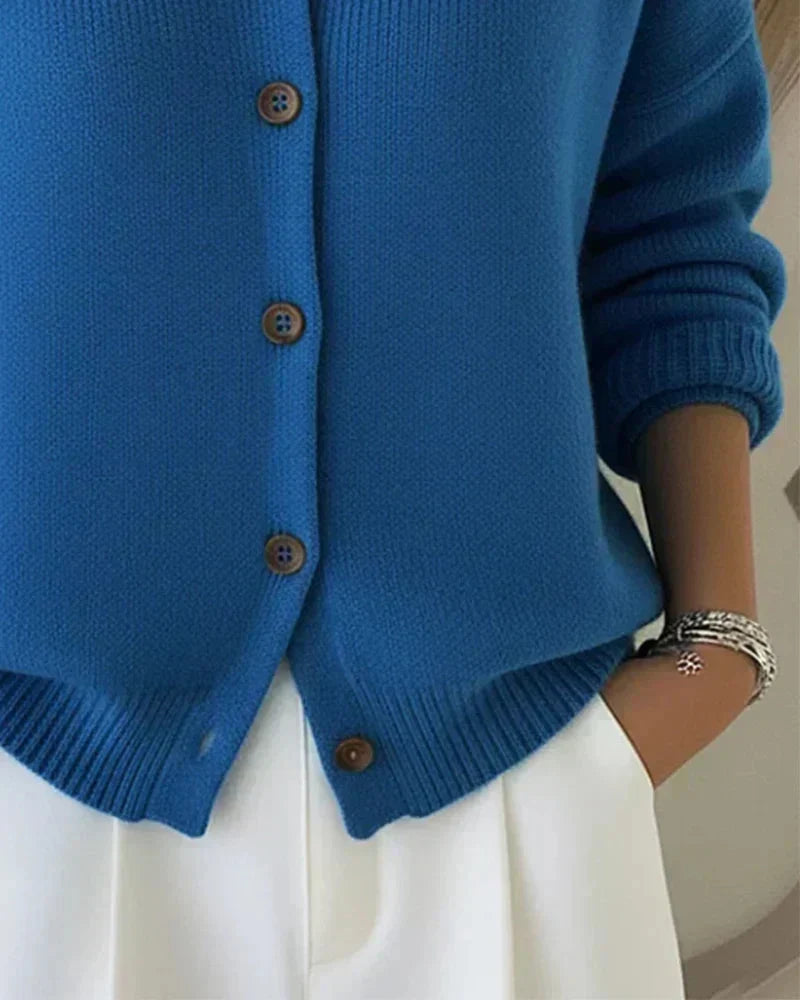 Oriana™ | Classic Collared Button-Up Cardigan