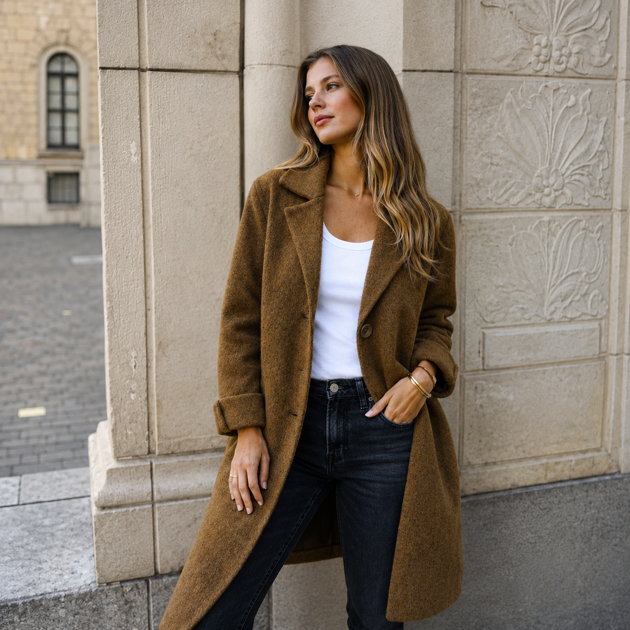 Evelora™ | Classic Button Coat