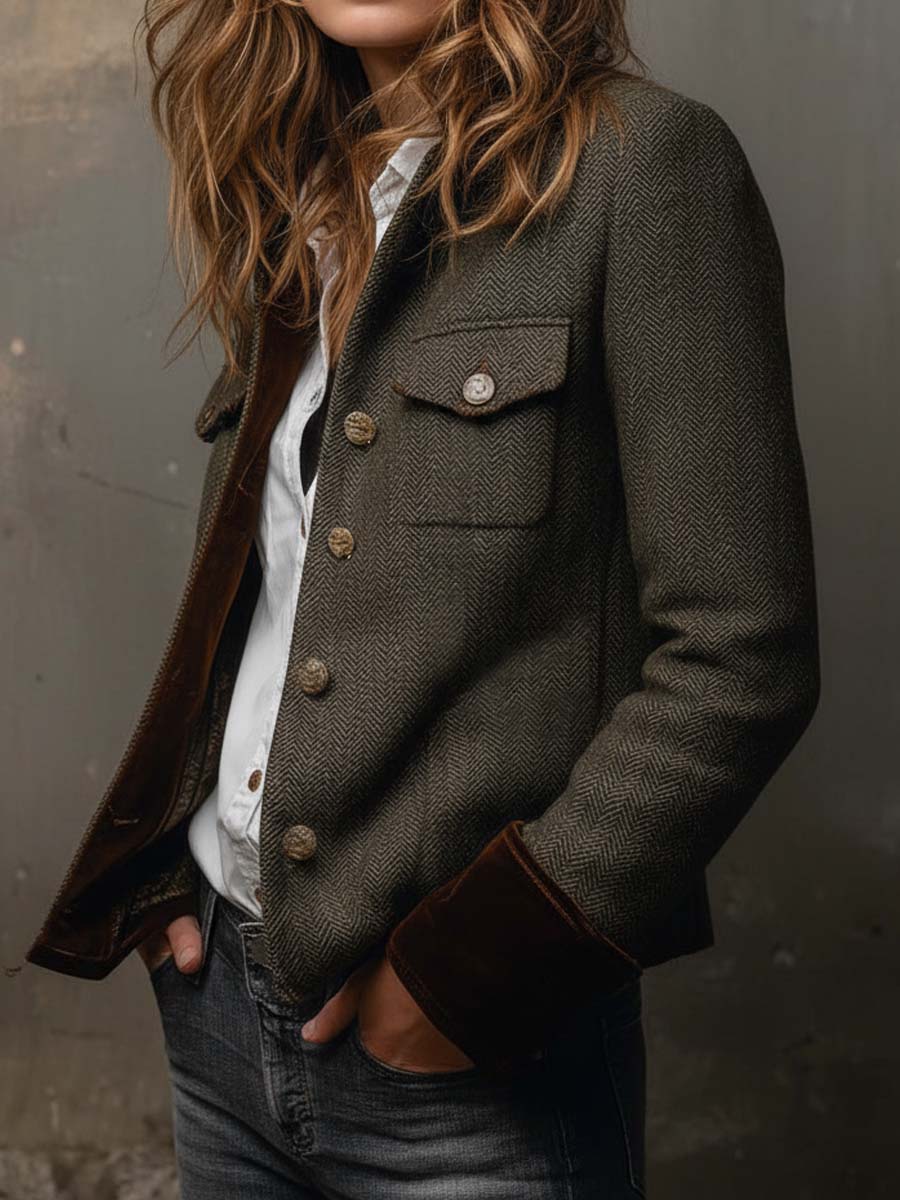 Evelina™ | Herringbone Jacket