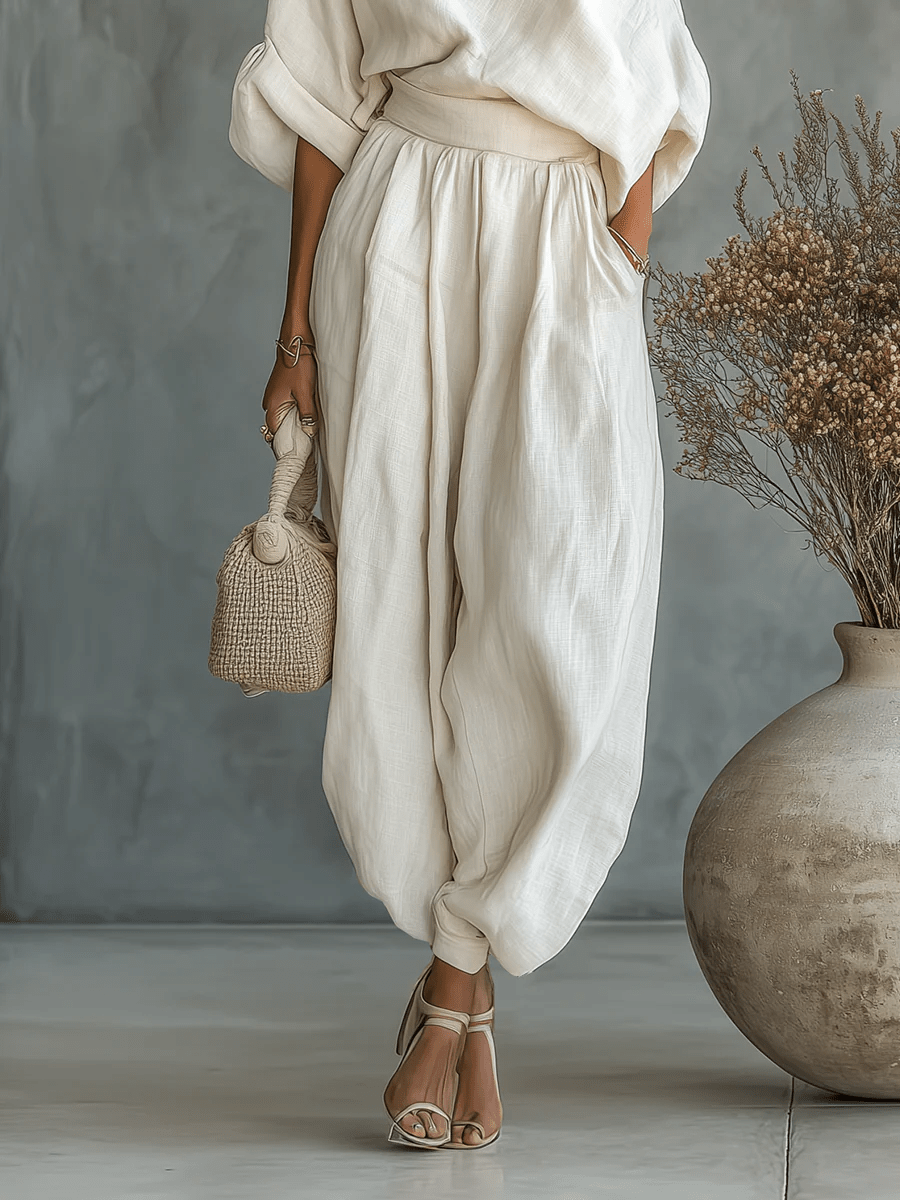 Mila™ | Bardot-Neck Two-Piece Set
