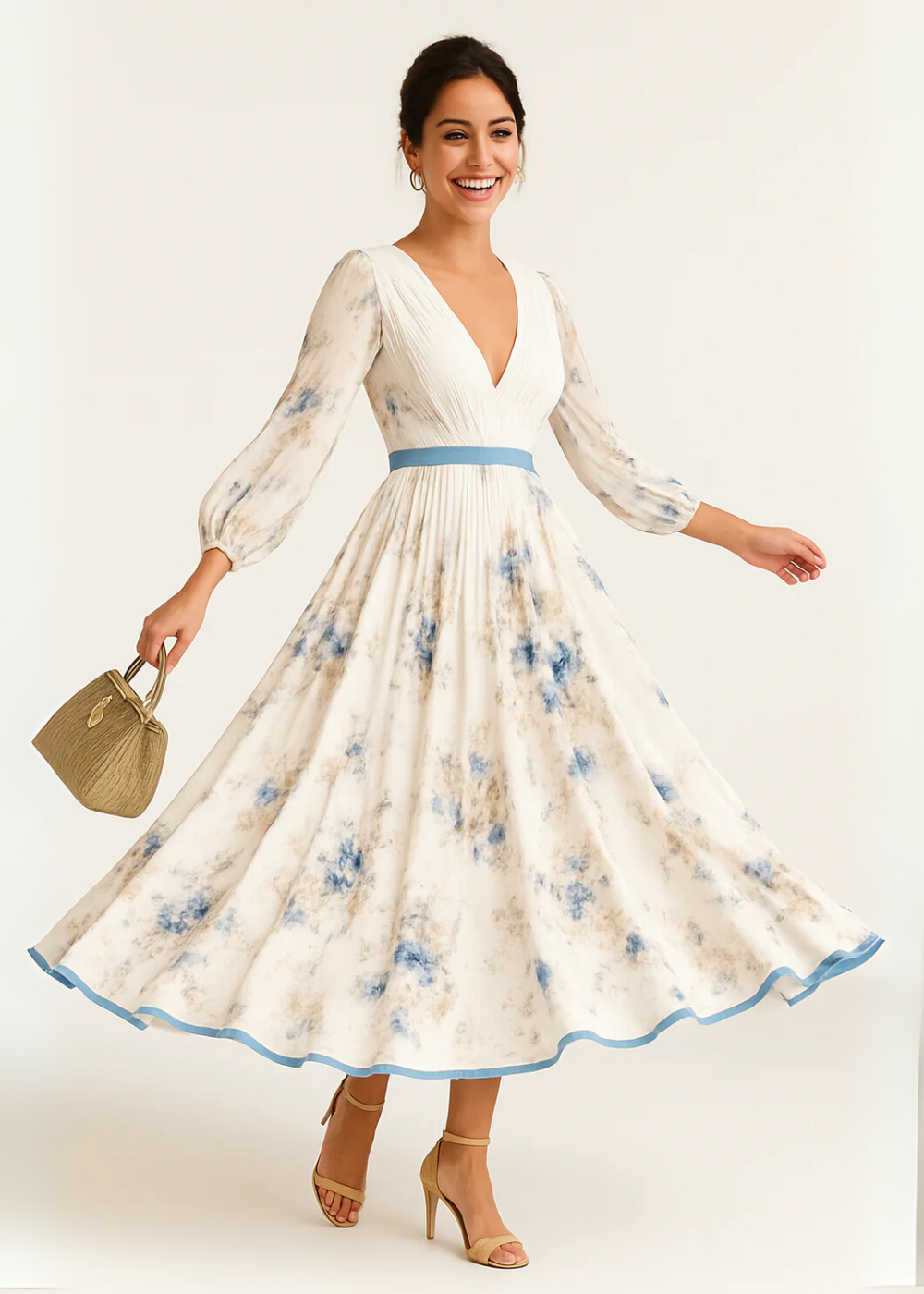 Marigold™ | Elegant Floral Maxi Dress