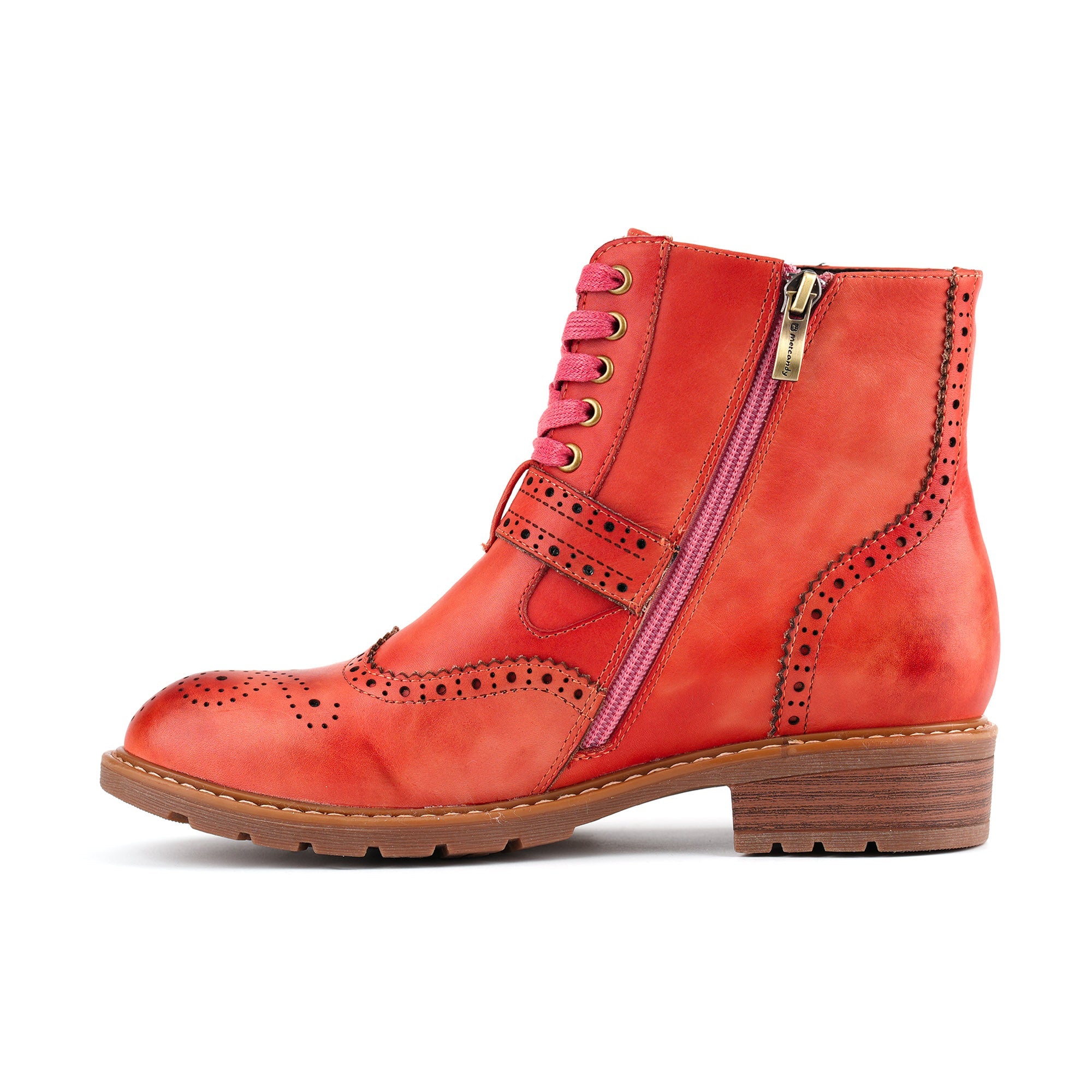 Brennalyn™ | Retro Chic Brogue Buckle Ankle Boots
