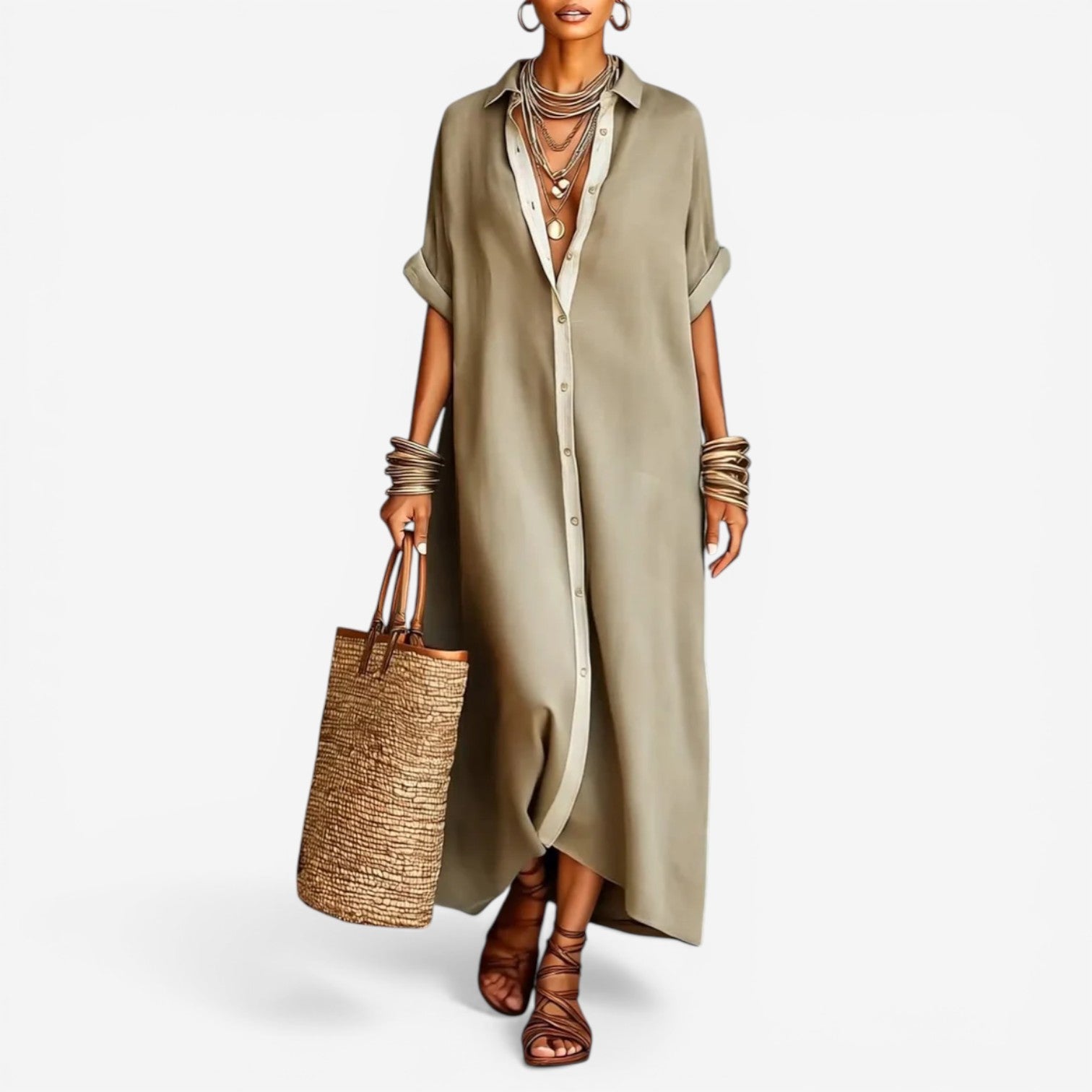 Nadège™ | Effortless Shirt Dress