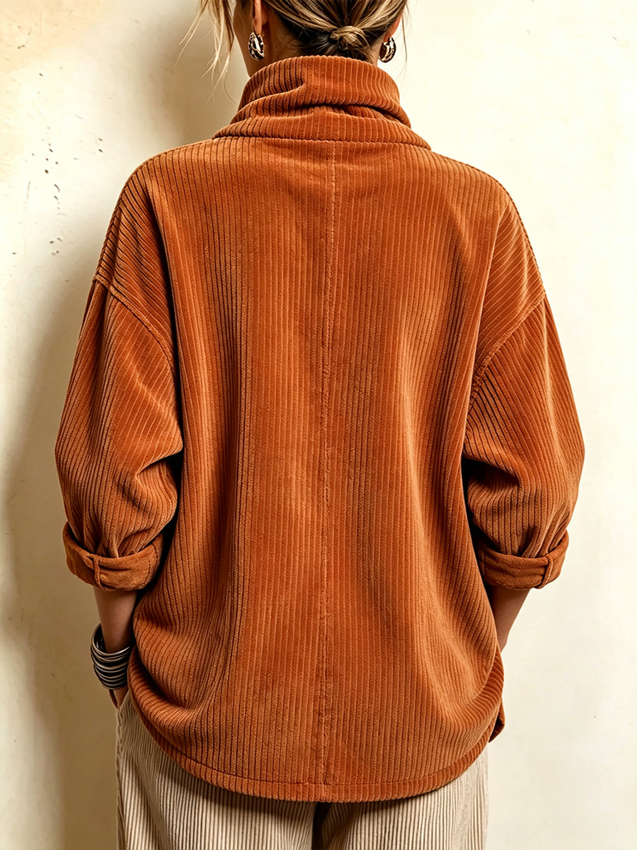Orlaine™ | Asymmetric Button-Accent Top