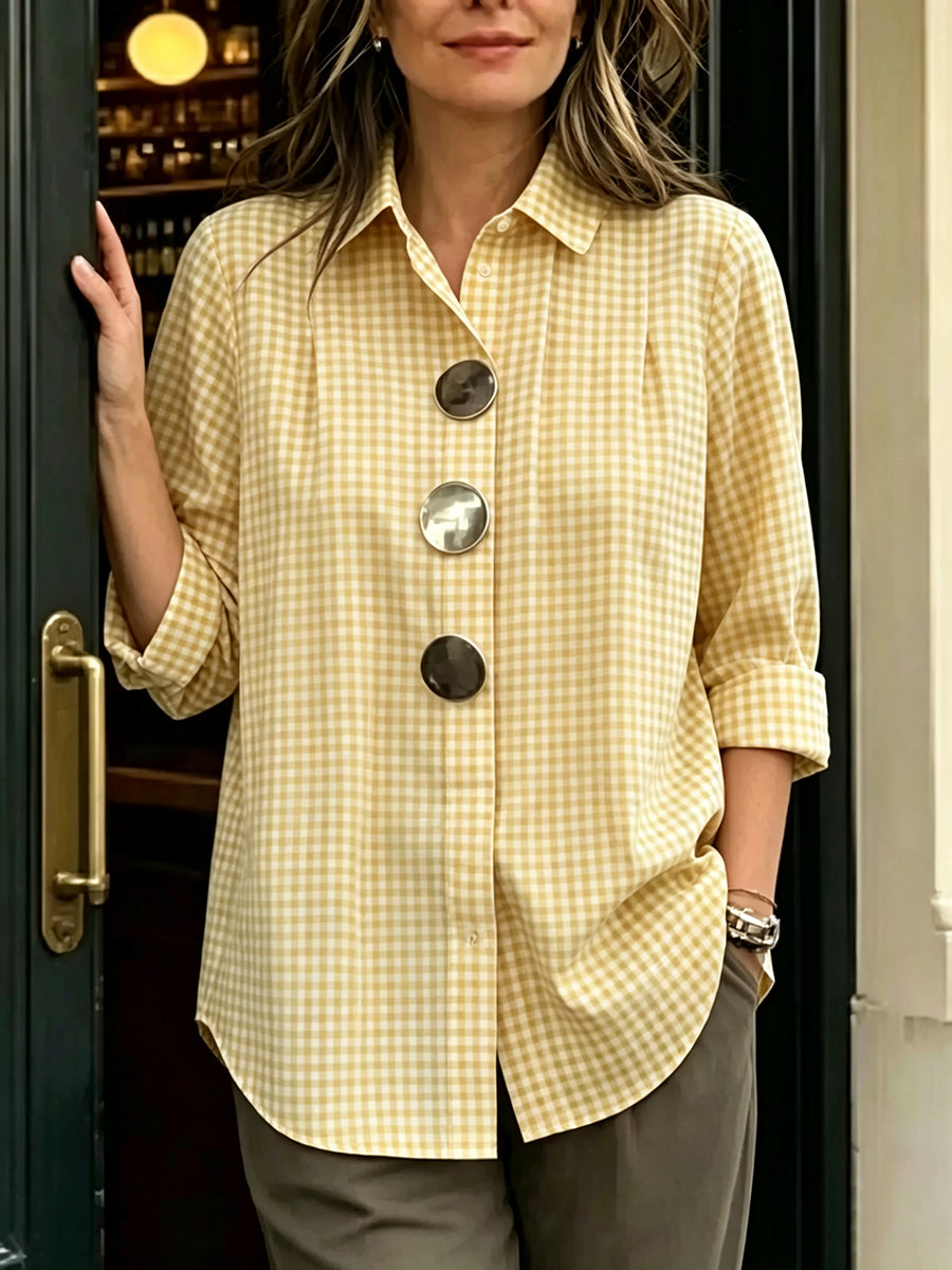 Brontey™ | Retro Plaid Button Shirt