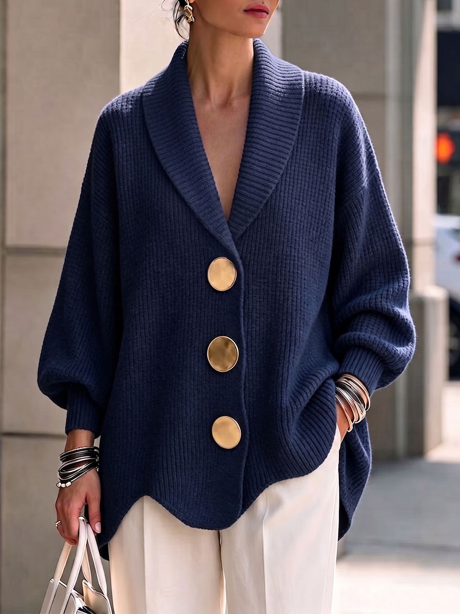 Corvina™ | Wavy Edge Knit Cardigan