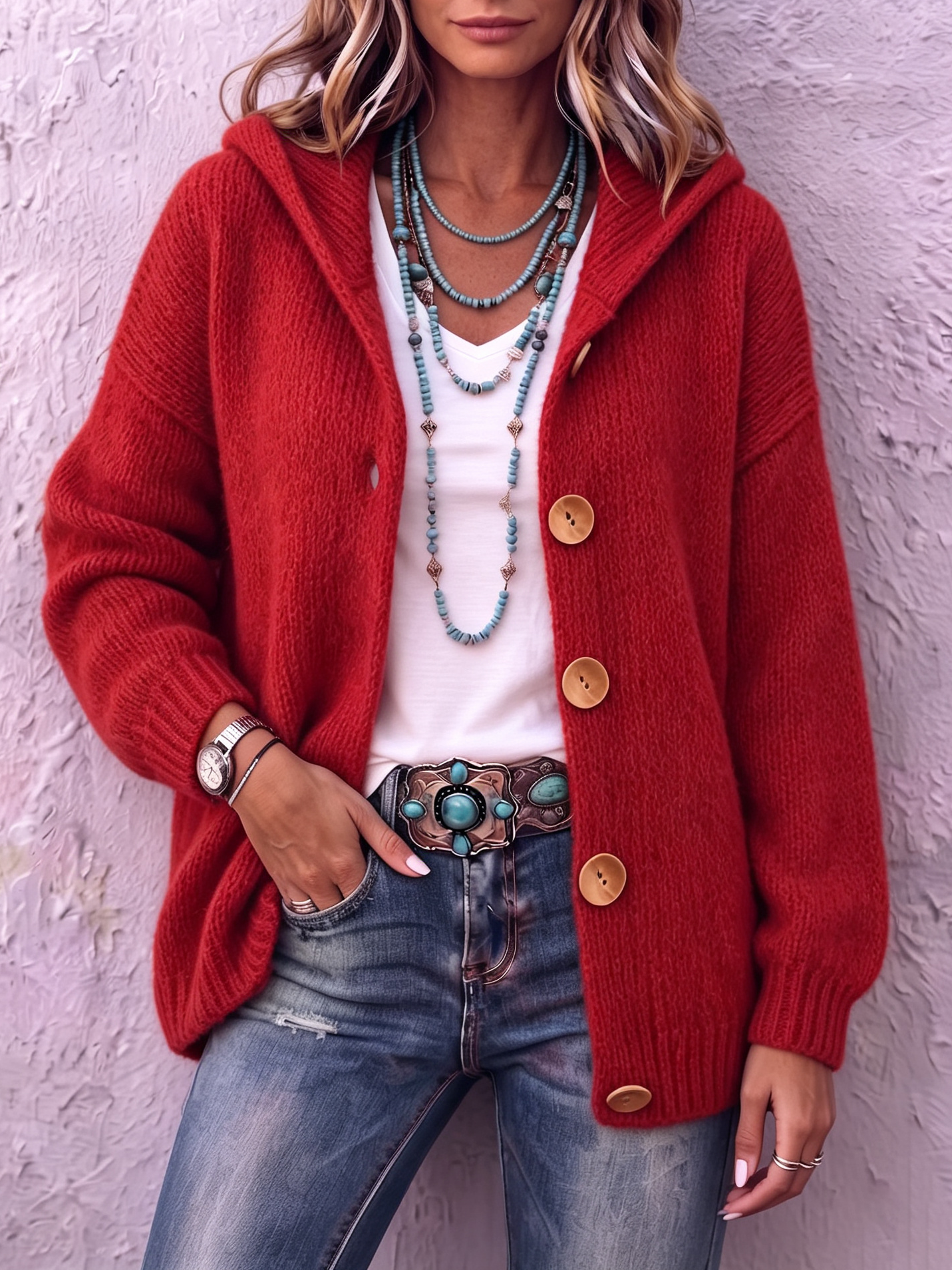 Adriana™ | Hooded Knit Cardigan