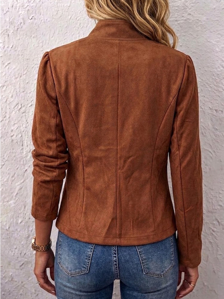 Navemore™ | Stand Collar Double-Breasted Vintage Cropped Jacket
