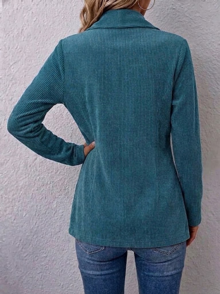 Tressie™ | Ribbed Corduroy V-Neck Jacket